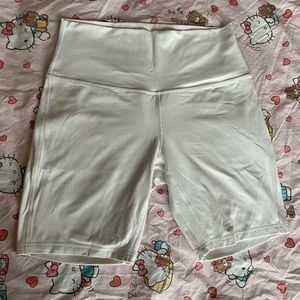 White Lululemon Bike shorts size 10